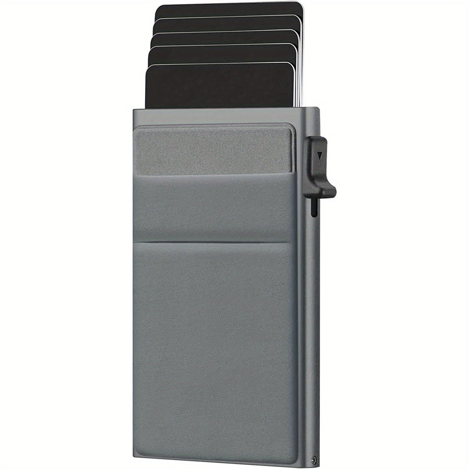 Side Push Brush Multi Card Metal Credit Card Holder Aluminum Alloy Card Box Wallet Large Capacity Wallet Clip Credit Card Bag