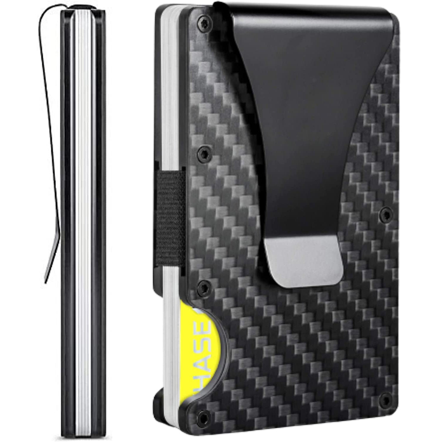Slim Wallet For Men - Front Pocket RFID Blocking Minimalist Wallet For Men - Metal Wallet With Money Clip