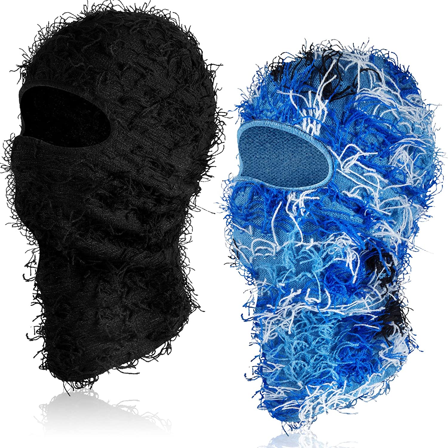Distressed Balaclava Full Face Ski Mask Knitted Balaclava Windproof Ski Mask Cold Weather Gear For Skiing, Riding Motorcycle & Snowboarding