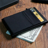 Bshouyou Side Push Brush Multi Card Metal Credit Card Holder Aluminum Alloy Card Box Wallet Large Capacity Wallet Clip Credit Card Bag