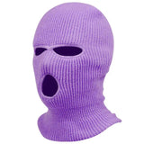 Balaclava Hat Knitted Warm Head Cover For Men And Women, Winter Outdoor Ski Hat Hood Face Mask 3-hole Knitting Ski Mask Cold Proof Riding Full Face Mask