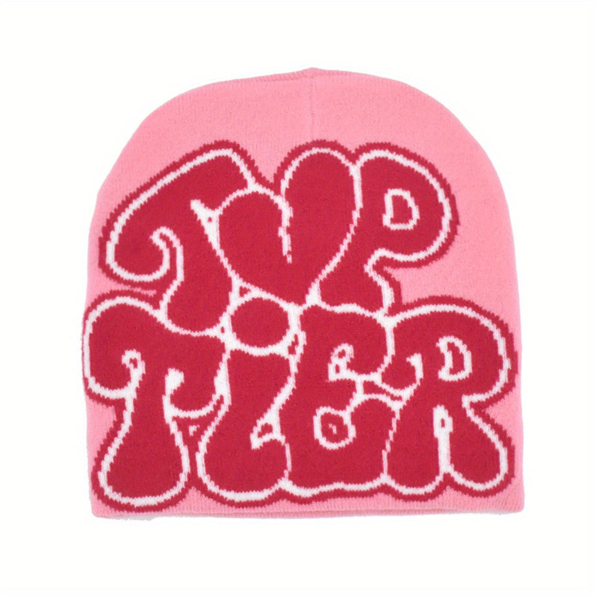 2024 New Candy Color Y2K Knitted Beanie Hip Hop Letter Jacquard Elastic Knit Hat - Trendy Warm Skull Cap for Women