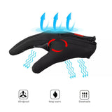 1 Pair Winter Warm Outdoor Sports Gloves with Touch Screen for Women and Men, Cycling, Skiing, Mountaineering, Motorcycling, Non-Slip Zipper Design